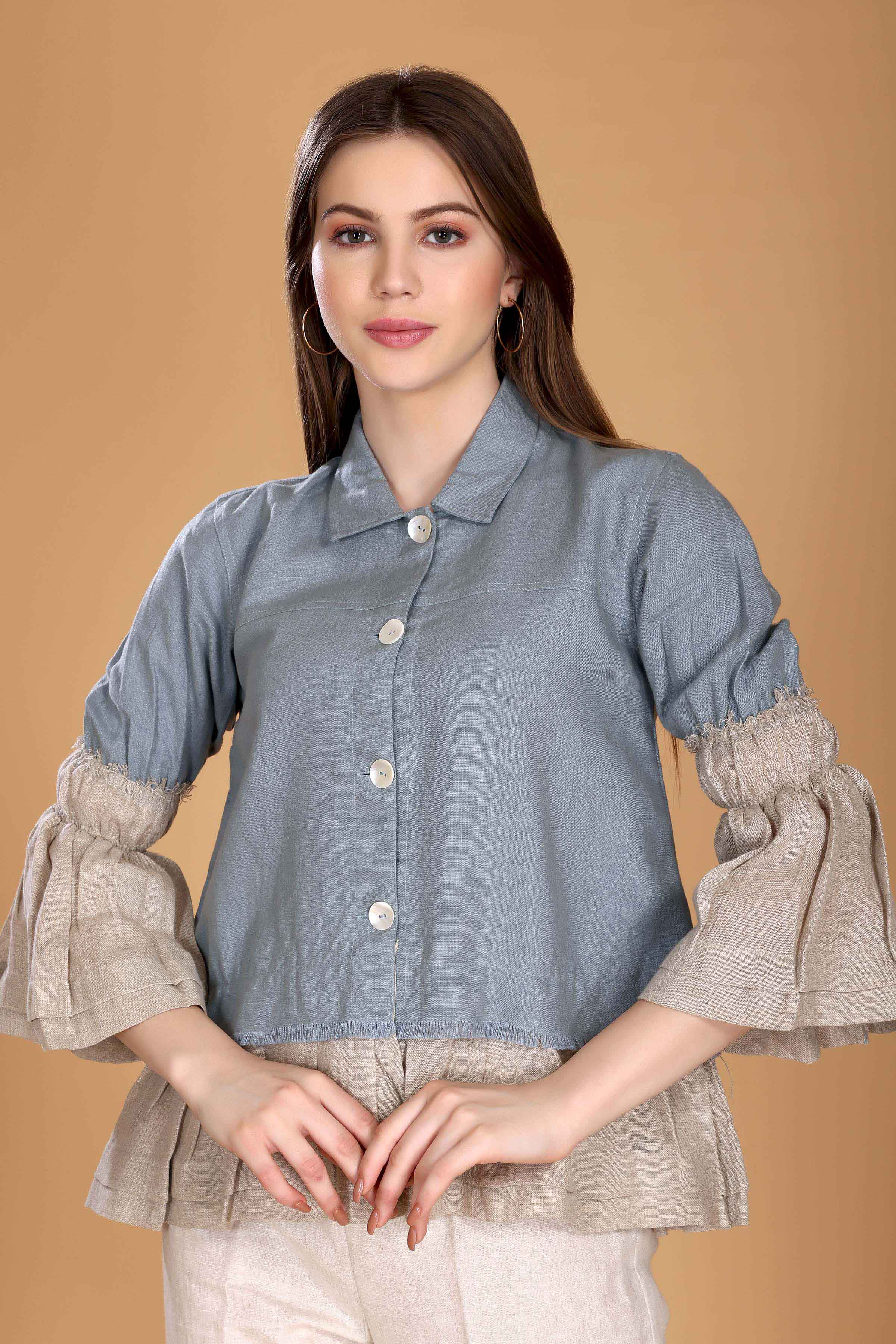 Linen Indian Chief Top main image 1