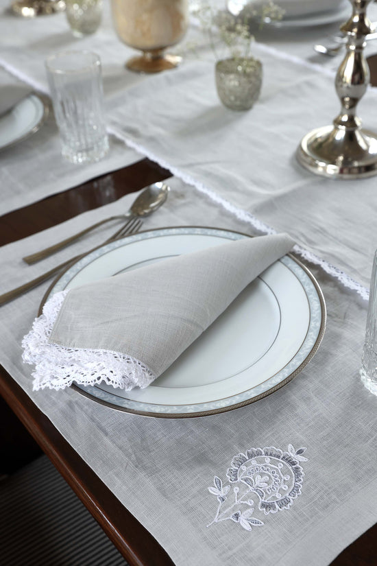 Load image into Gallery viewer, Stone Mist Placemat And Napkins Set of 6
