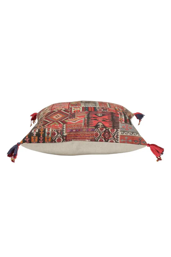 Load image into Gallery viewer, Carnival Print Linen Cushion Cover
