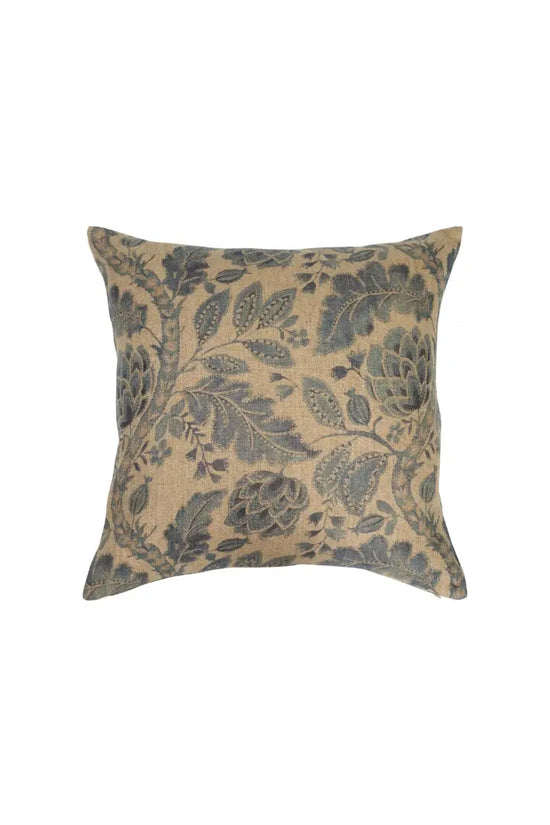 Floral Digital Print Linen Cushion Cover