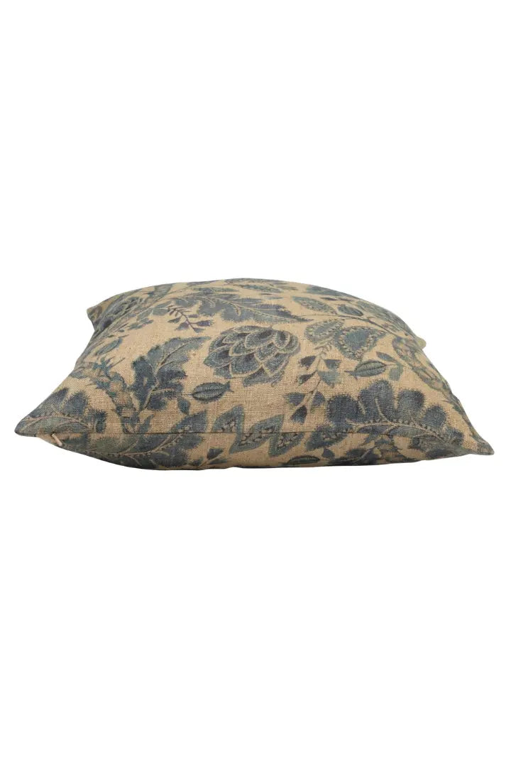 Floral Digital Print Linen Cushion Cover