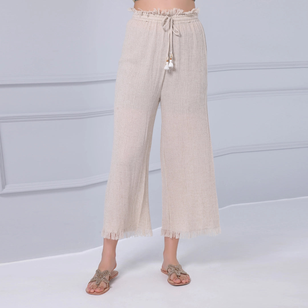 Crushed online linen pants
