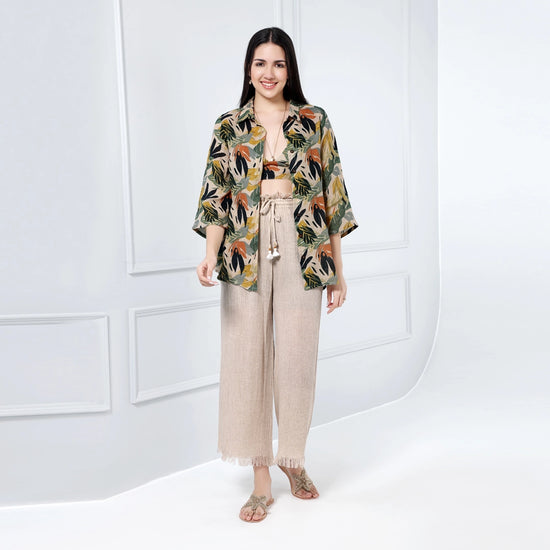 GAUZE PRINT SHIRT
