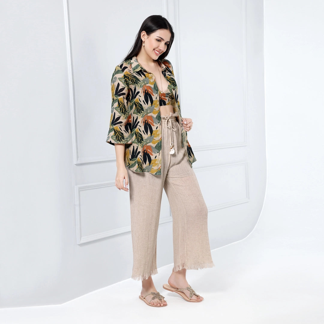 GAUZE PRINT SHIRT