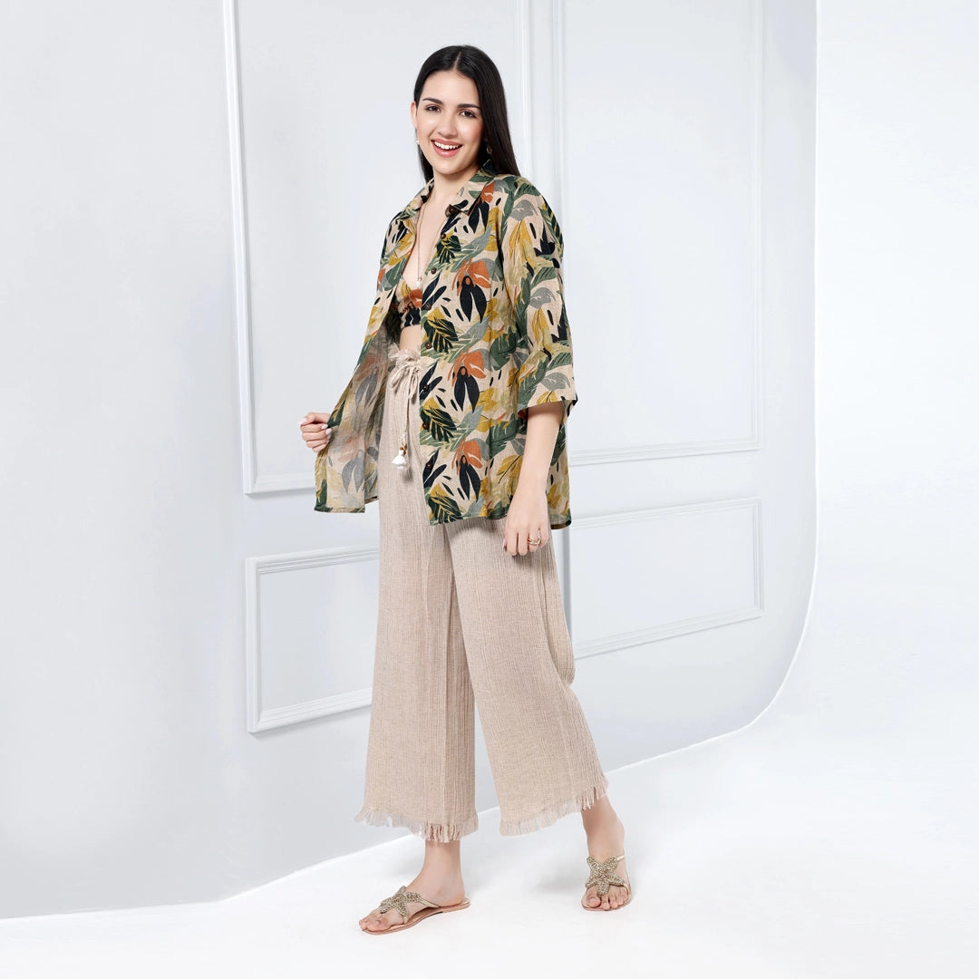GAUZE PRINT SHIRT