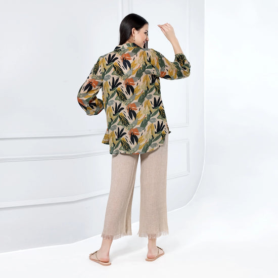GAUZE PRINT SHIRT