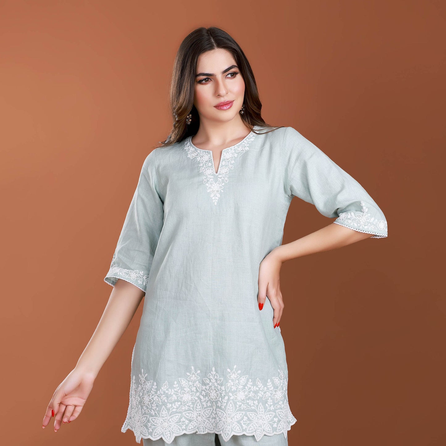 White Blossom Mint Co-ord