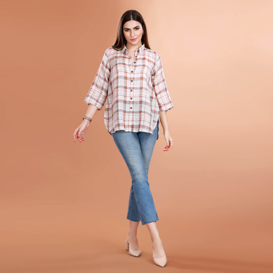 Vintage Brown Checks Shirt