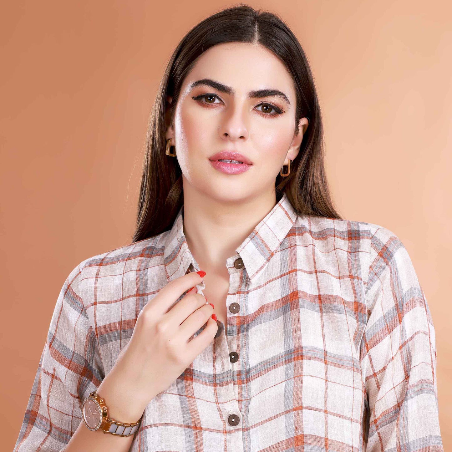 Vintage Brown Checks Shirt