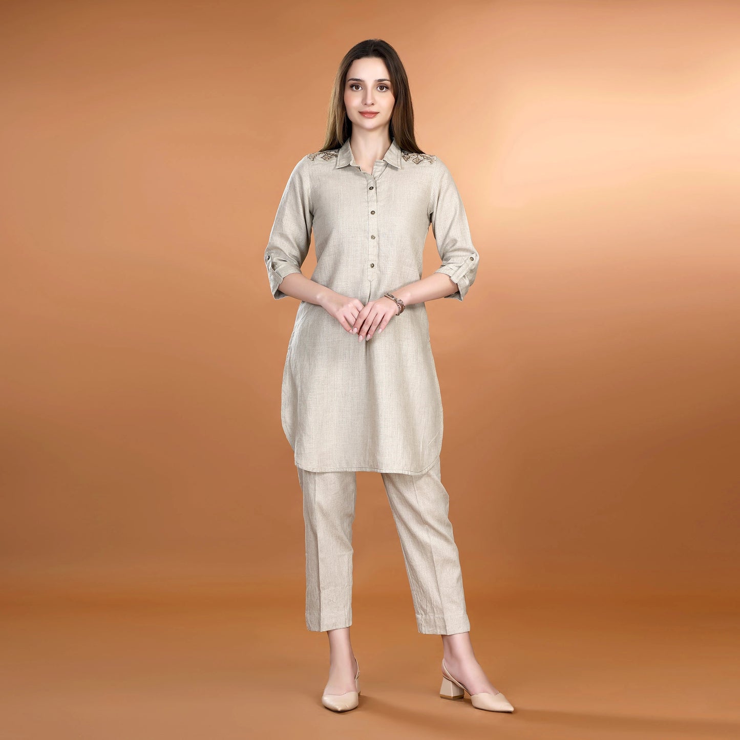 Golden Oasis Pathani Tunic