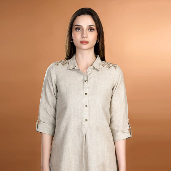 Golden Oasis Pathani Tunic