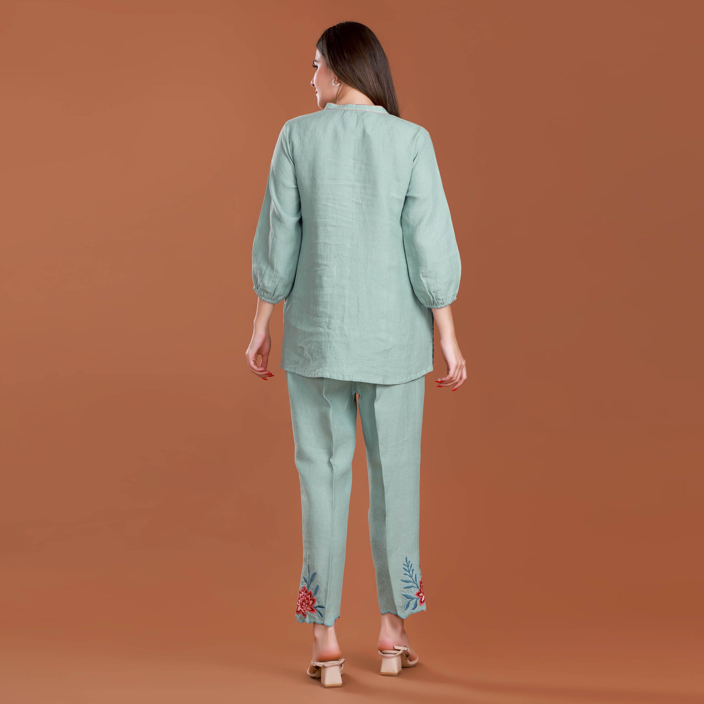 MIDNIGHT PALM LINEN CO-ORD SET