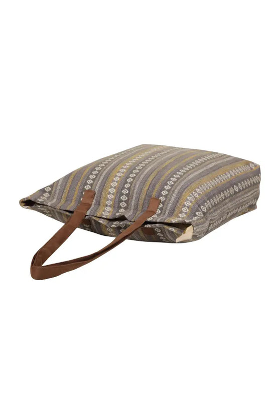 Tokyo Stripe Woven Tote Bag