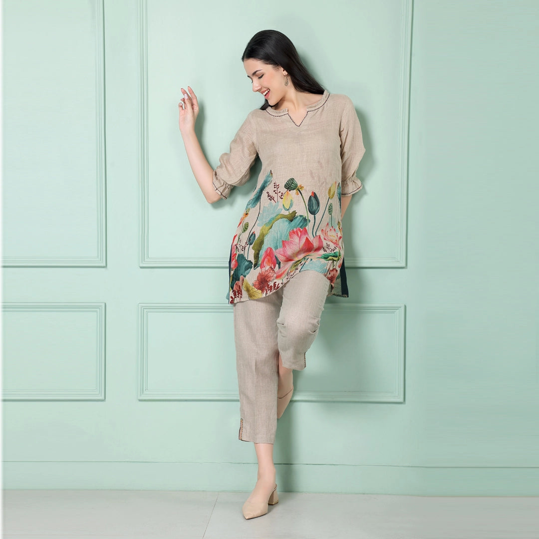 Engineered Lotus Tunic