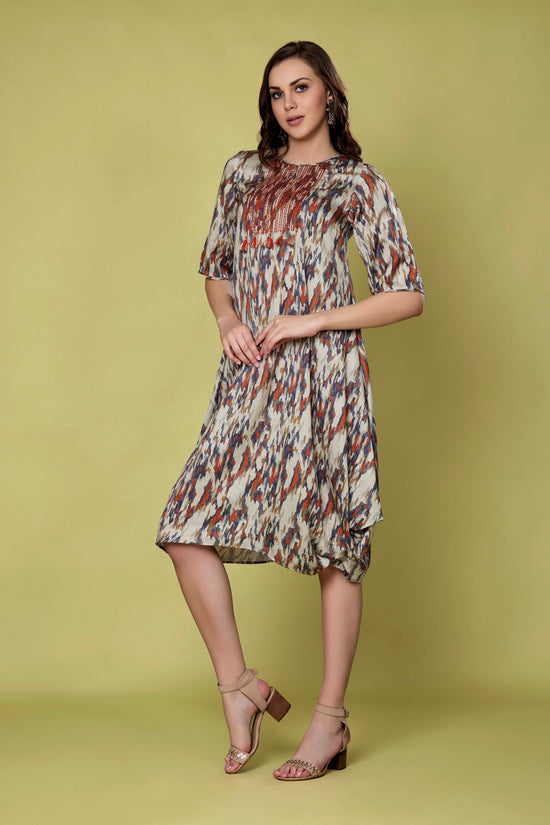 Ikat Print Dress