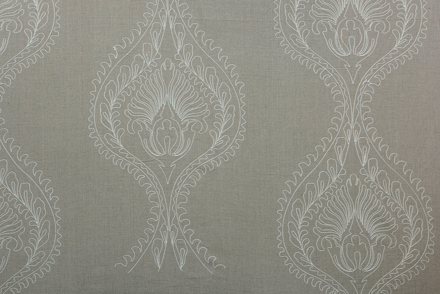 Ottoman Dori Embroidery on 100% Linen Fabric