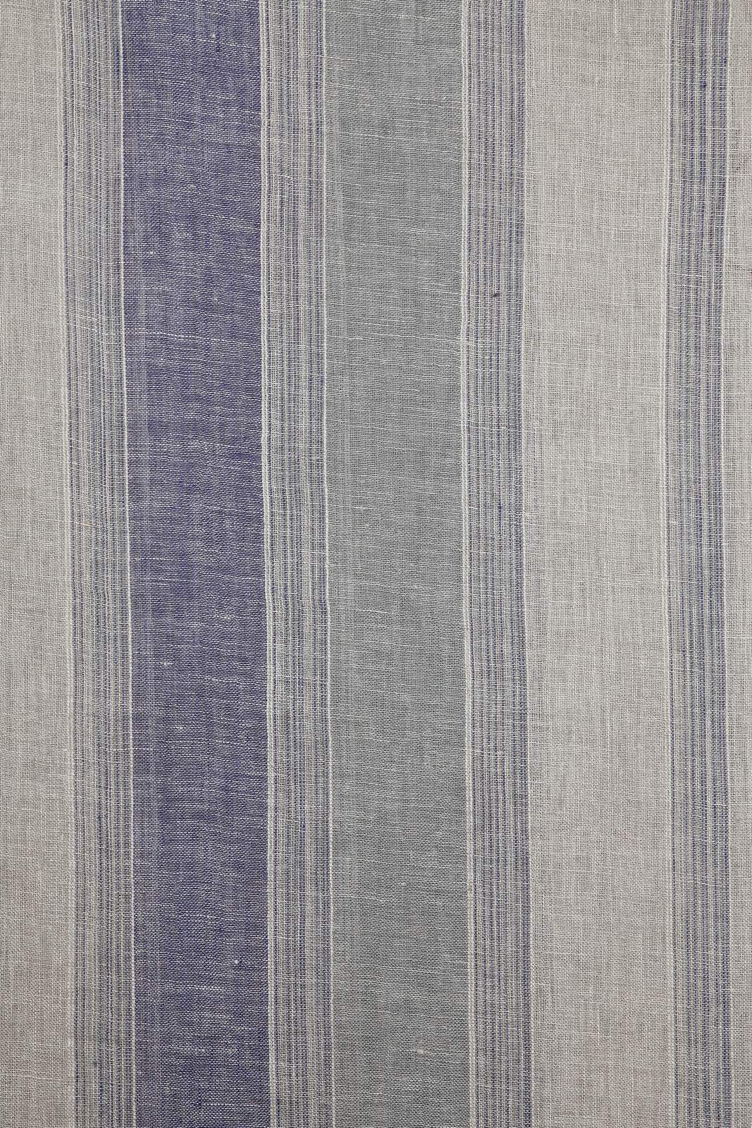 Indigo Stripe Linen Scarf