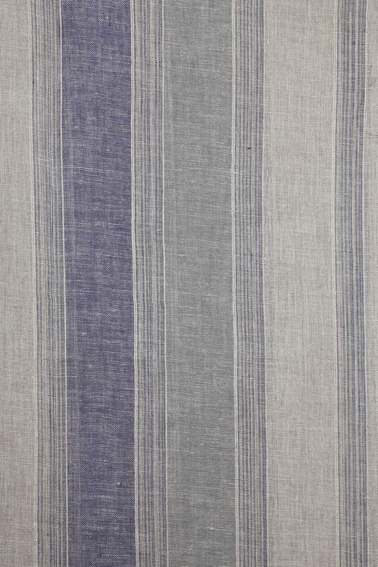 Indigo Stripe Linen Scarf