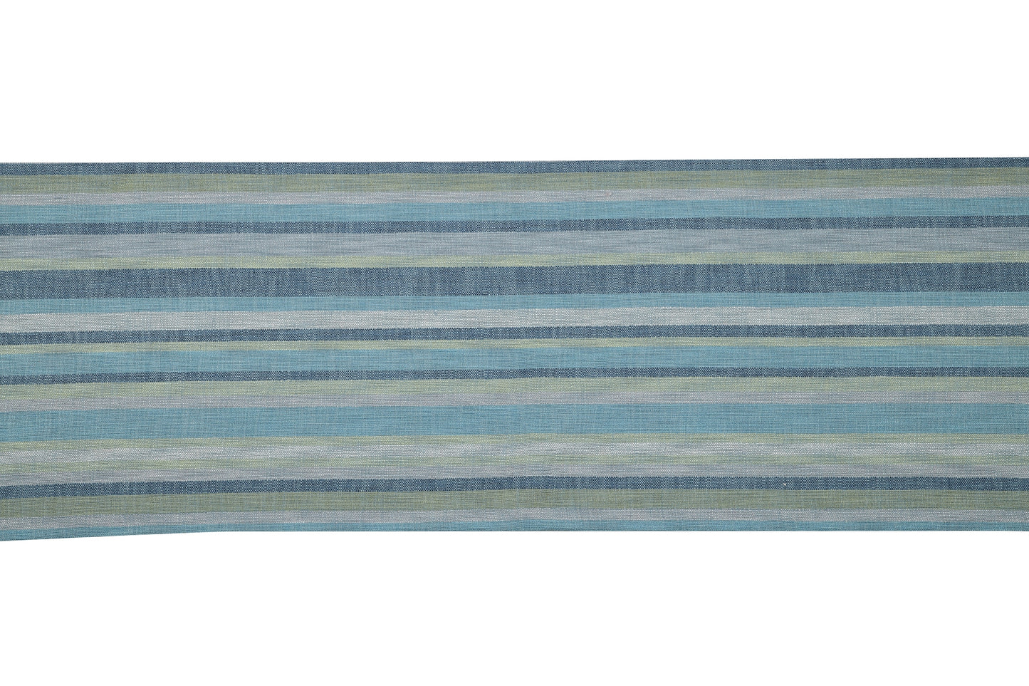 Linen and Linen - Kyoto Stripe Woven Table Runner - Teal